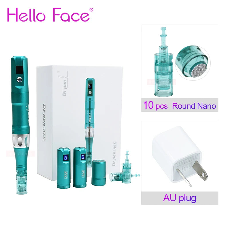 Original Dr. pen Ultima A6S With 12 Cartridge Wireless Professional Derma Pen Microneedling Machine 0.25 mm needle length