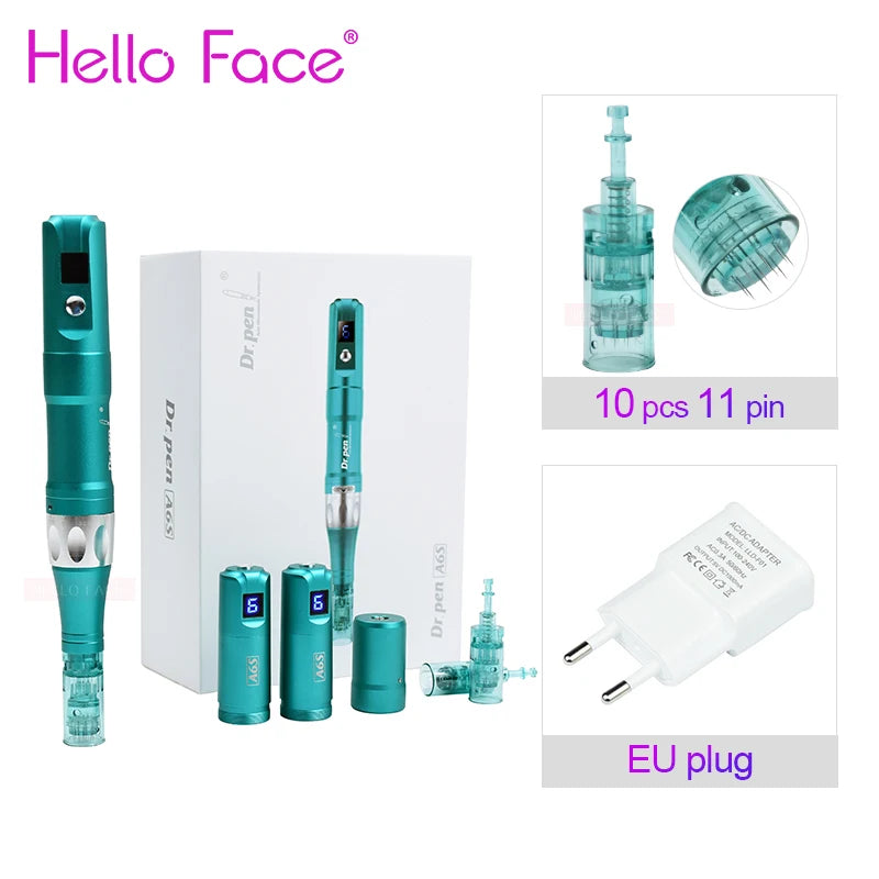 Original Dr. pen Ultima A6S With 12 Cartridge Wireless Professional Derma Pen Microneedling Machine 0.25 mm needle length