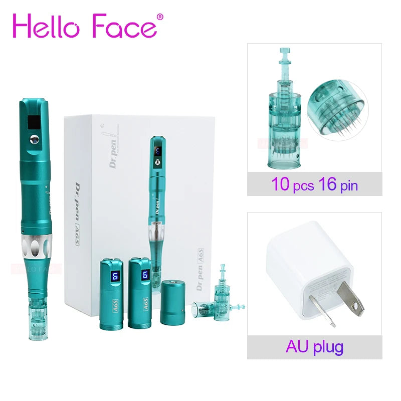 Original Dr. pen Ultima A6S With 12 Cartridge Wireless Professional Derma Pen Microneedling Machine 0.25 mm needle length