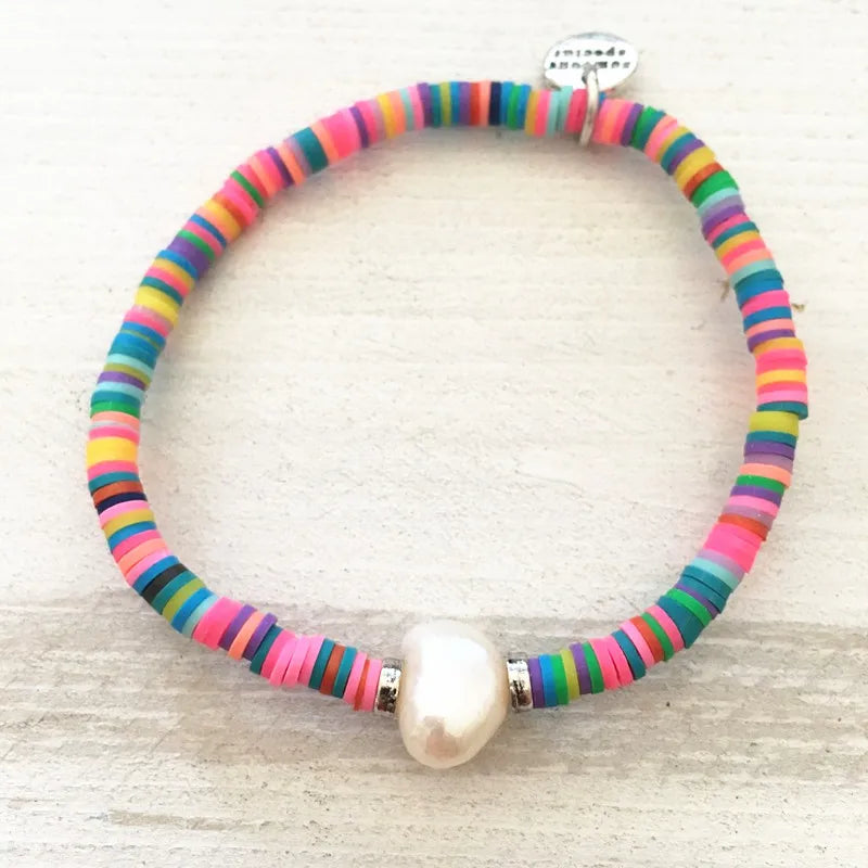2020 Winter New Products Retro Wild Silicone Bracelet Handmade Ethnic Beach Jewelry For Women Men Adjustable Elastic Bangle Gift