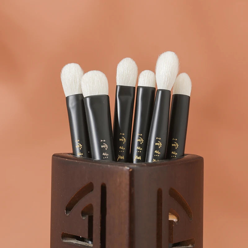 Professional Handmade Make Up Brush Eye Shadow Blending Brush Soft Saibikoho Goat Hair Ebony Handle Makeup Brushes