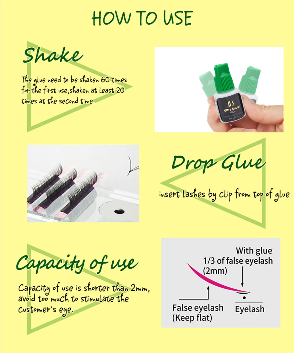 5ml IB Ibeauty Ultra Super Glue For Eyelash Extensions Original Korea Professional Individual 1-2s Fast Drying Lashes Glue