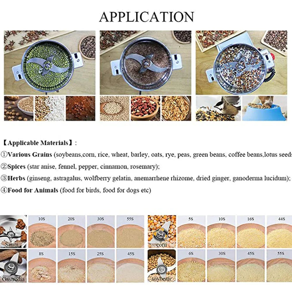 800g/1000g Grains Spices Hebals Grinder Electric Coffee Grinder Coffee Dry Food Grinder Spice Mill Grain Mill Food Crusher