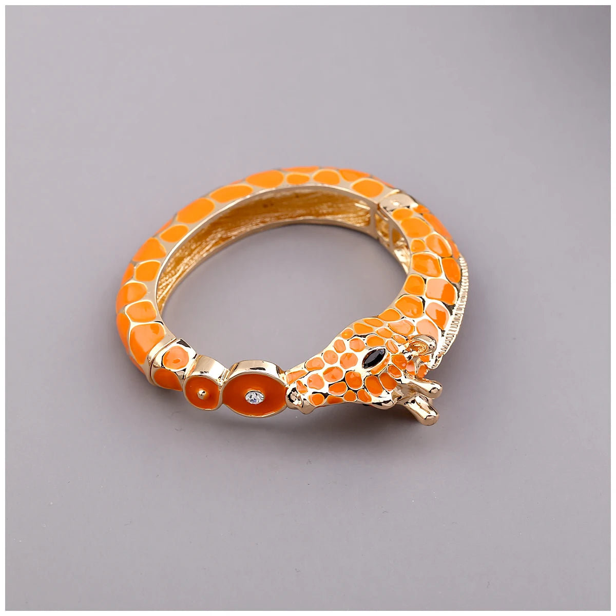 Fashion Beautiful Zebra Animal Cuff Bracelet Statement Bangle for Women Girls Gold Plated with Enamel Bracelets Bangle Jewelry