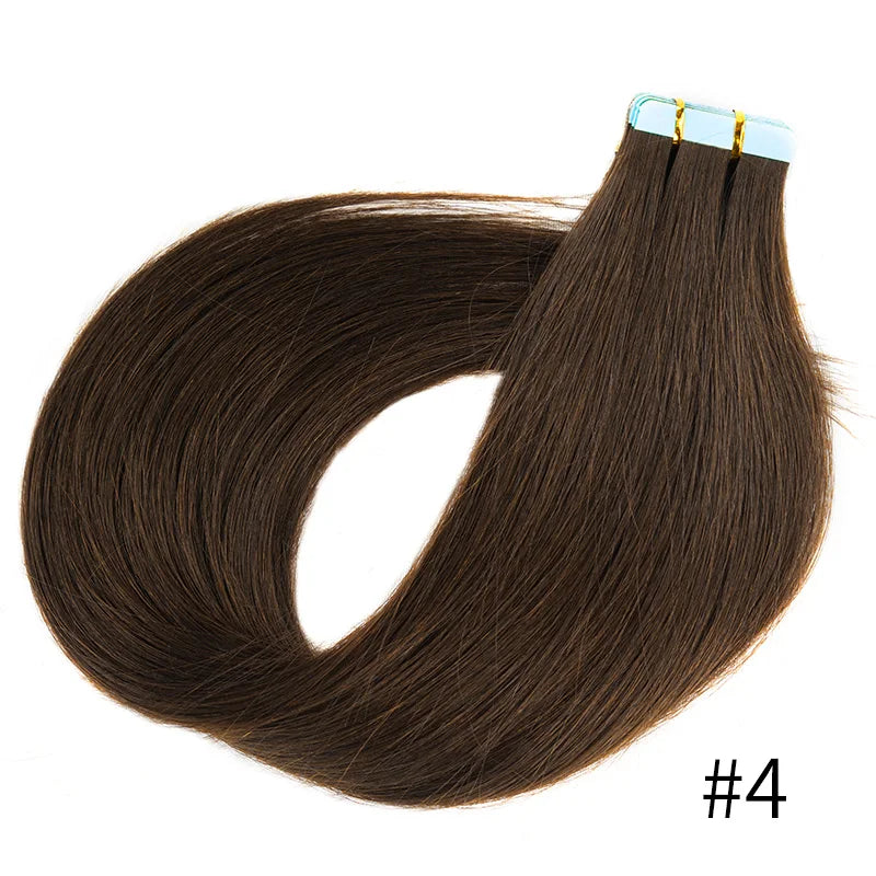 Doreen Copper Red Tape In Human Hair Extensions 16 to 24 Inch 50g/set PU Seamless Skin Weft 350# Colored Hair Extensions Tape in