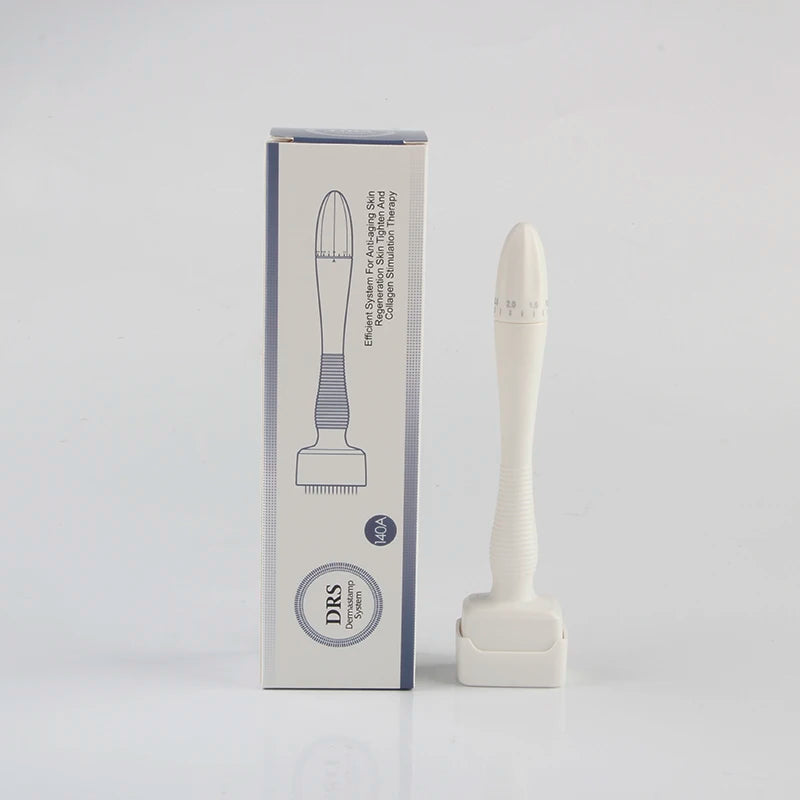 Derma Stamp Adjustable Microneedling With 140 pin Needles Face Body Care Hair Beard Growth 0.25 MM Needle length