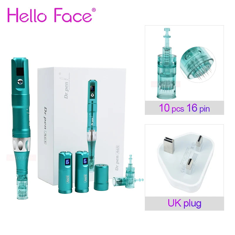 Original Dr. pen Ultima A6S With 12 Cartridge Wireless Professional Derma Pen Microneedling Machine 0.25 mm needle length
