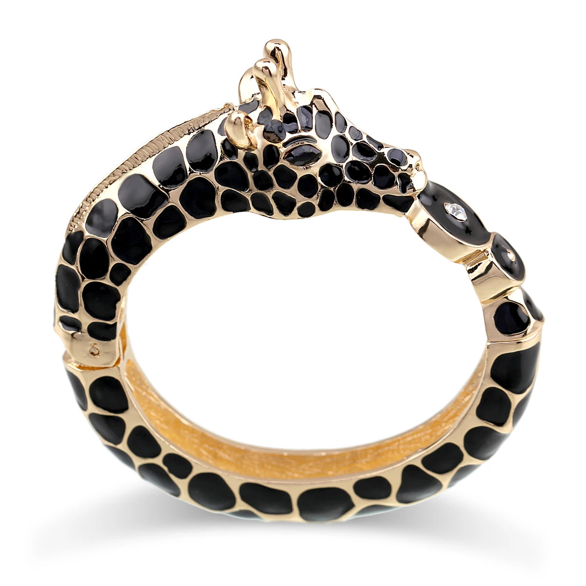 Fashion Beautiful Zebra Animal Cuff Bracelet Statement Bangle for Women Girls Gold Plated with Enamel Bracelets Bangle Jewelry