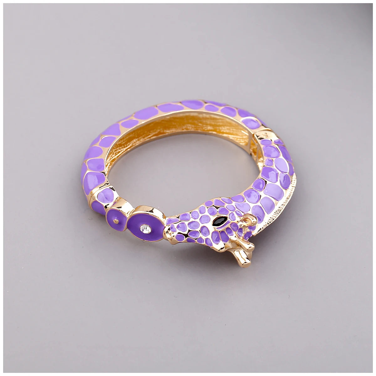 Fashion Beautiful Zebra Animal Cuff Bracelet Statement Bangle for Women Girls Gold Plated with Enamel Bracelets Bangle Jewelry