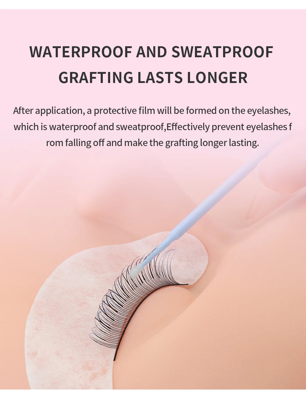 GLAMLASH 10ml/15ml Lashes Super Bonder For Eyelash Extension Bonder Private Label Grafting Eyelash Glue Quick Drying Long Last