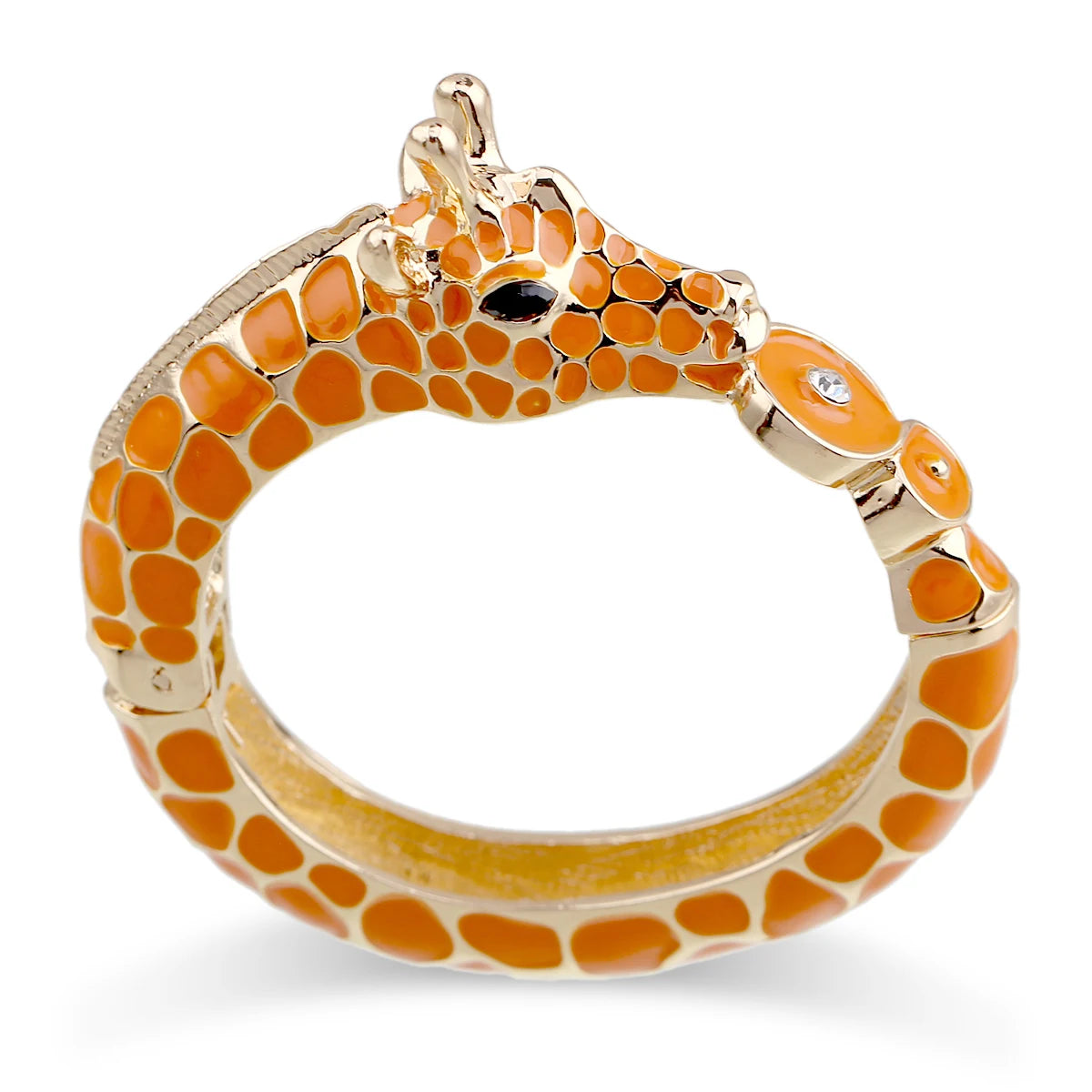 Fashion Beautiful Zebra Animal Cuff Bracelet Statement Bangle for Women Girls Gold Plated with Enamel Bracelets Bangle Jewelry