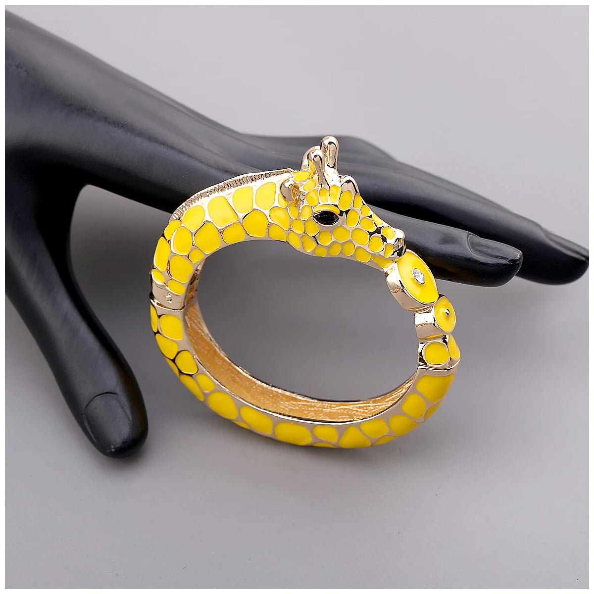 Fashion Beautiful Zebra Animal Cuff Bracelet Statement Bangle for Women Girls Gold Plated with Enamel Bracelets Bangle Jewelry
