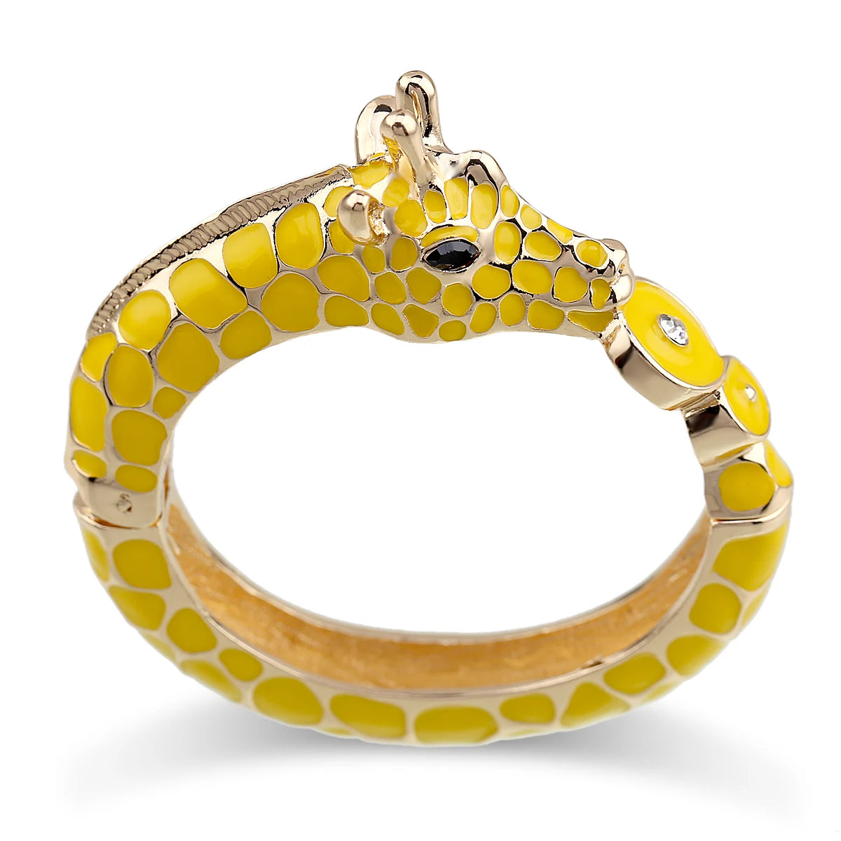 Fashion Beautiful Zebra Animal Cuff Bracelet Statement Bangle for Women Girls Gold Plated with Enamel Bracelets Bangle Jewelry