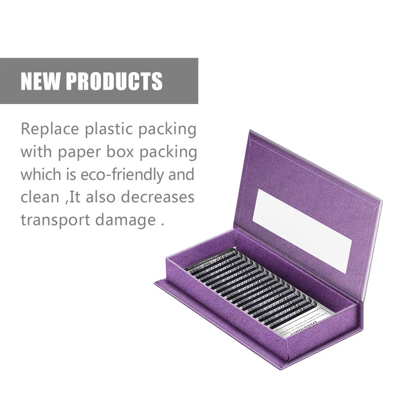 DeceMars Eyelash Extension 16line/Tray Individual  Faux Mink Lash