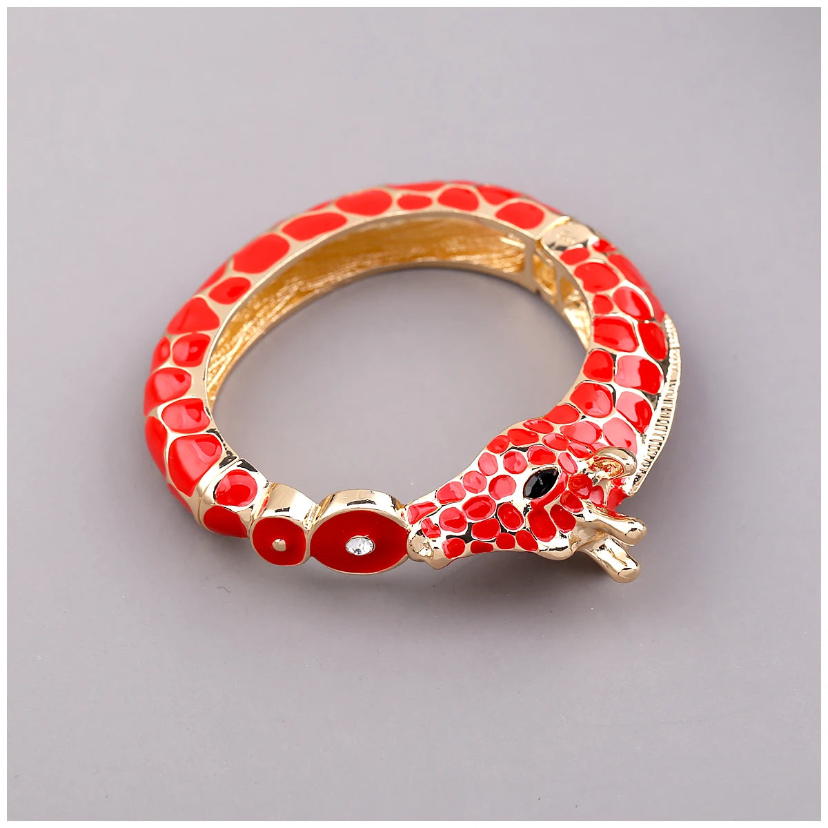 Fashion Beautiful Zebra Animal Cuff Bracelet Statement Bangle for Women Girls Gold Plated with Enamel Bracelets Bangle Jewelry