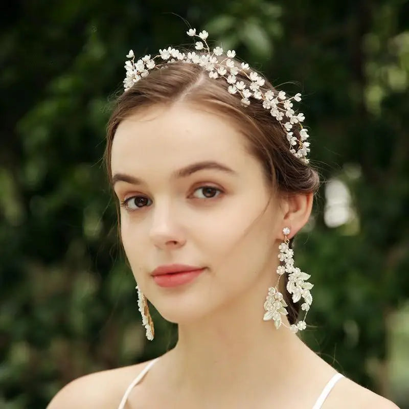 Flower Wedding Hairbands Headbands Women Headpieces Headwear For Brides Girl Women Tiara Crown Hair Accessories Bridal Jewelry