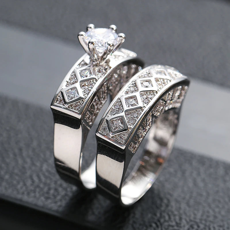 Kinel New 585 Rose Gold Unusual Rings For Women Micro Wax Inlay Spherical Natural Zircon Rings Wedding Trend Wedding Jewelry