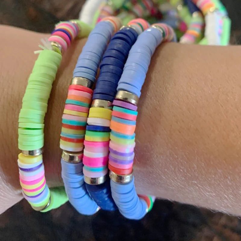 2020 Winter New Products Retro Wild Silicone Bracelet Handmade Ethnic Beach Jewelry For Women Men Adjustable Elastic Bangle Gift