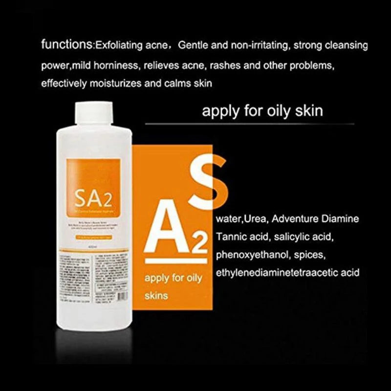 Facial Skincare Face Serum Hydro Aqua Peel Solution 400ml Kit of 3 Serums AS1 SA2 AO3 For Facial Machine Skin Deep Cleaning