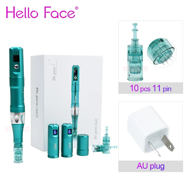 Original Dr. pen Ultima A6S With 12 Cartridge Wireless Professional Derma Pen Microneedling Machine 0.25 mm needle length