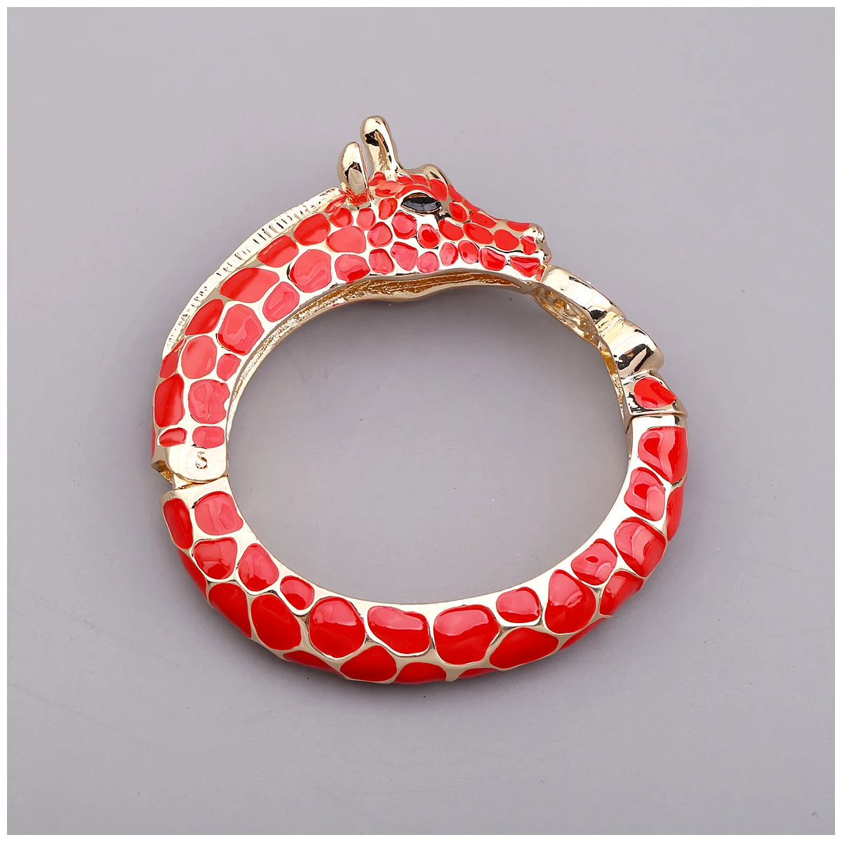 Fashion Beautiful Zebra Animal Cuff Bracelet Statement Bangle for Women Girls Gold Plated with Enamel Bracelets Bangle Jewelry