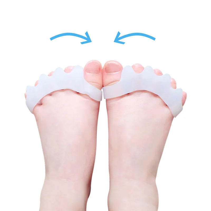 2pcs=1pair Silicone Toe Separator Child Stretcher Straightener Spreader Correction Hallux Valgus Corrector Foot Care For Kid