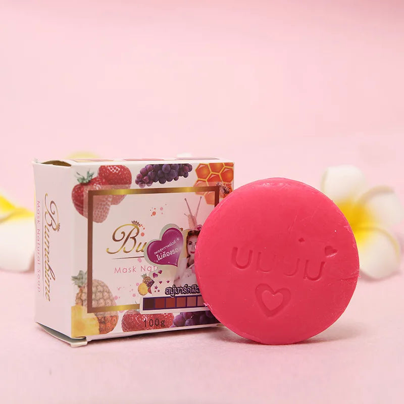 Instant Miracle Whitening Soap Thailand Bumebime Handmade Soap White Skin Natural Soaps Bath Fruit Essential Oil Soap 100g