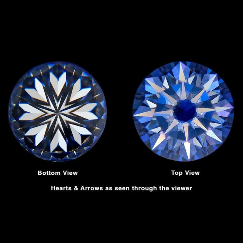 5.0 Carat Green Moissanite Rings Pass Diamond Test AU750 White Gold Ring with Certificate Black Card Sterling Silver Jewelry