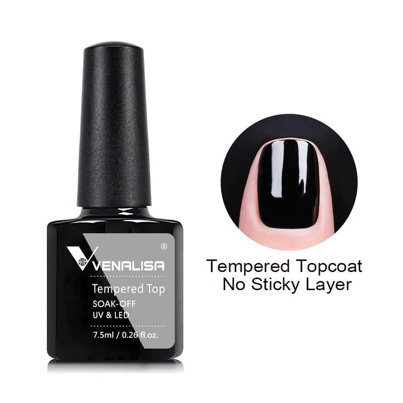 VENALISA New Arrival Long Wear Tempered Nowipe Top Coat Easy Peel Off Water Base Coat Basic Nail Gel Polish Enamel Varnish Gels
