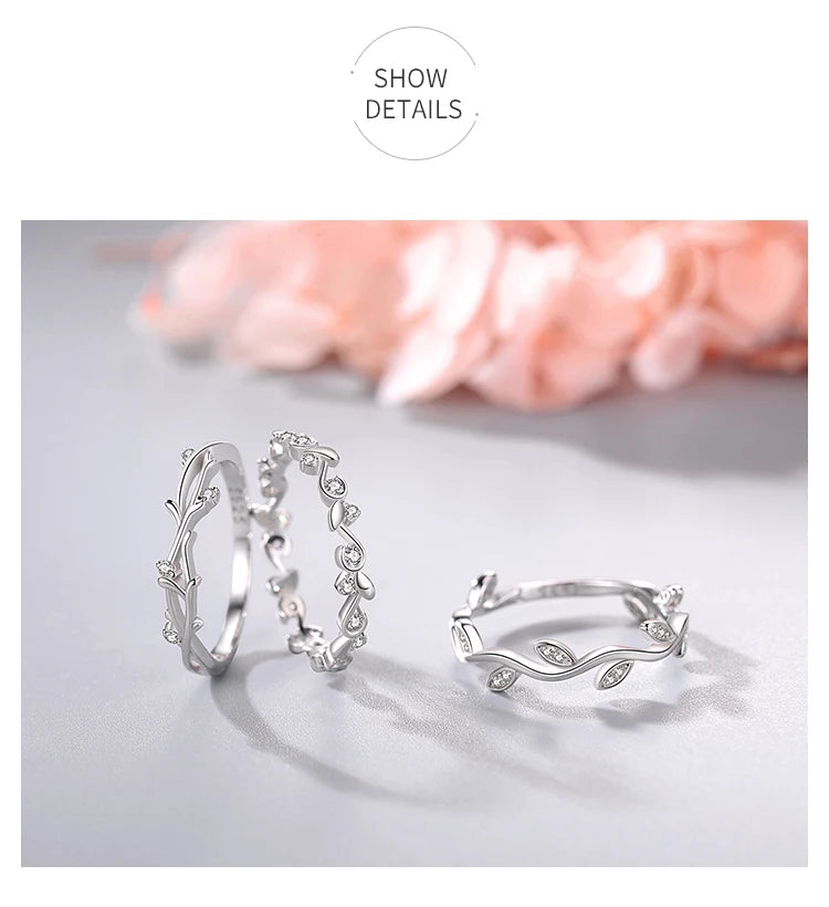 Ailmay Genuine 925 Sterling Silver Irregular Shape Stackable CZ Finger Rings Cubic Zirconia For Women Statement Jewelry Gift