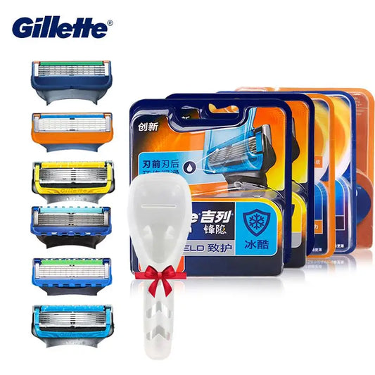 Men Razor Blades Original Gillette Fusion Proglide Proshiled Safe Shaving Blade for Razor Shaver Replacement Razor Blade Refills