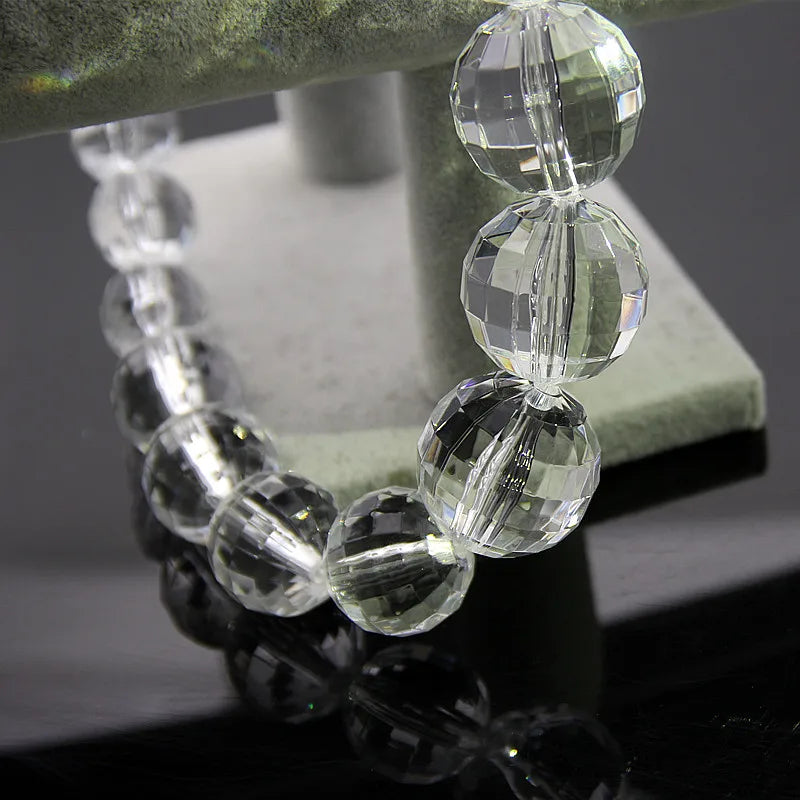 FishSheep Statement Big White Black Acrylic Ball Choker Necklace for Women Large Oversized Clear Beads Collar Necklace Jewelry