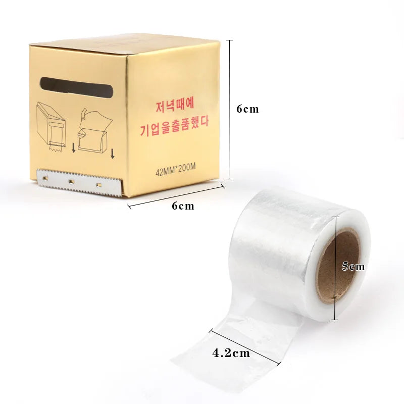 Disposable Eyebrow Tattoo Plastic Wrap Professional Preservative Film Eye Use With Sharp Blade Makeup Eyebrow Tattoo Accessories