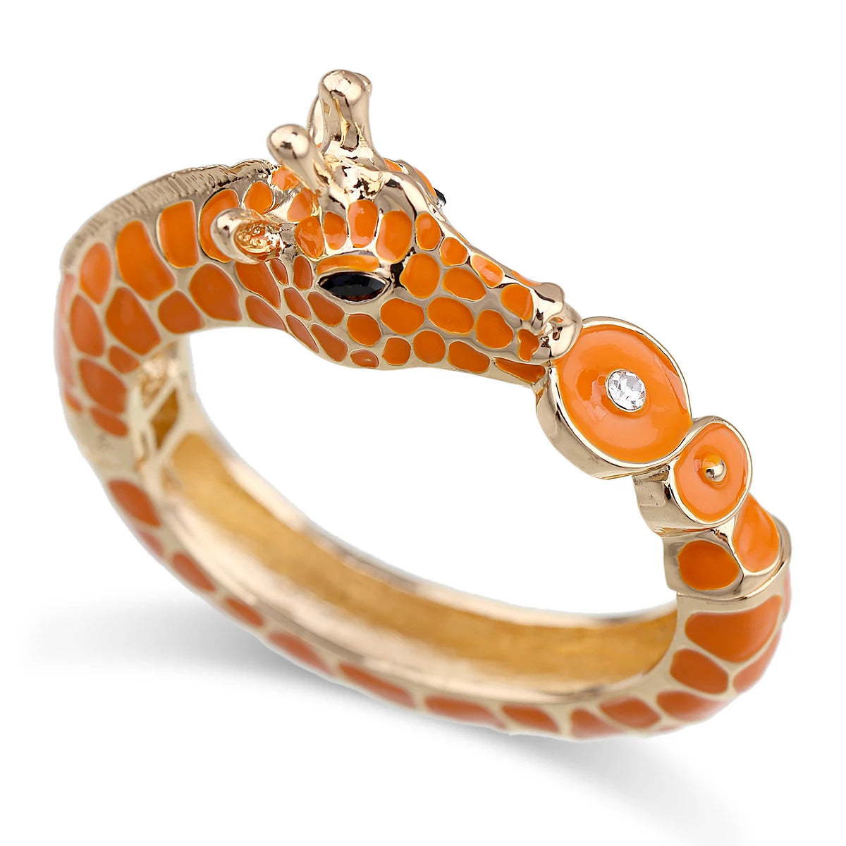 Fashion Beautiful Zebra Animal Cuff Bracelet Statement Bangle for Women Girls Gold Plated with Enamel Bracelets Bangle Jewelry