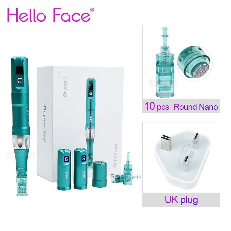 Original Dr. pen Ultima A6S With 12 Cartridge Wireless Professional Derma Pen Microneedling Machine 0.25 mm needle length
