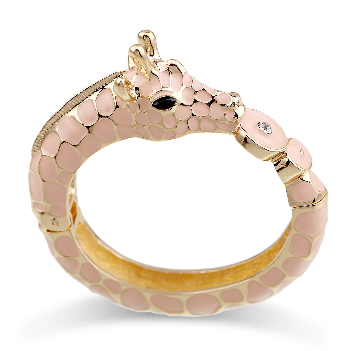Fashion Beautiful Zebra Animal Cuff Bracelet Statement Bangle for Women Girls Gold Plated with Enamel Bracelets Bangle Jewelry