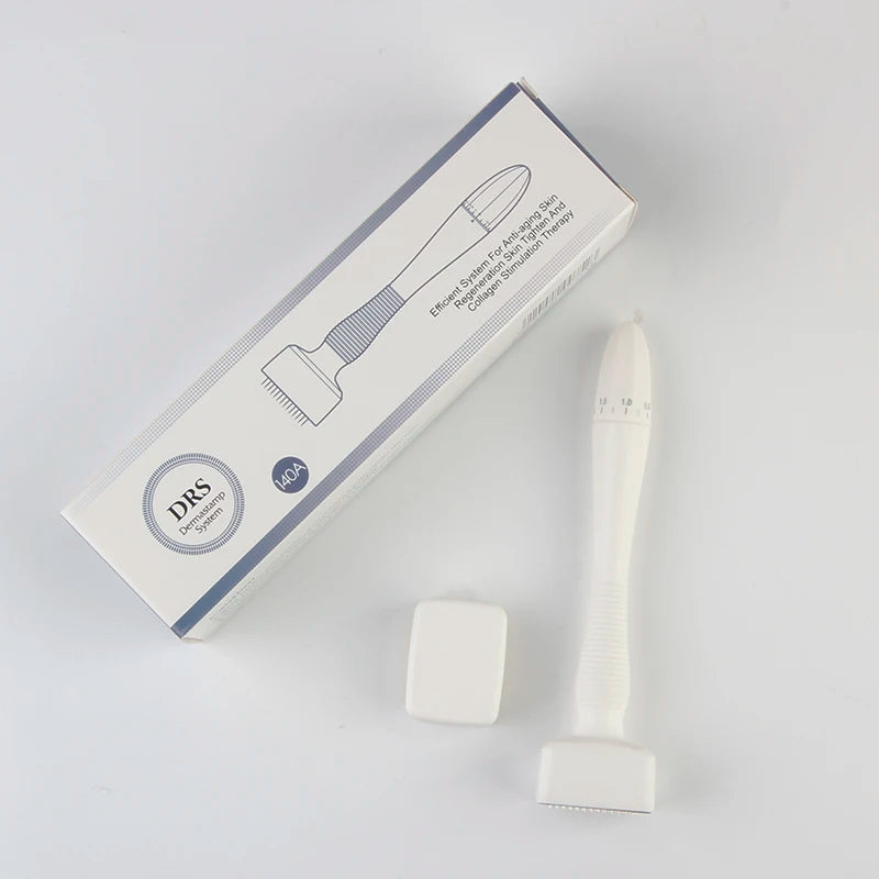 Derma Stamp Adjustable Microneedling With 140 pin Needles Face Body Care Hair Beard Growth 0.25 MM Needle length
