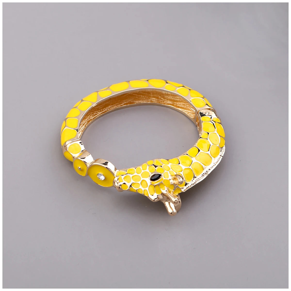 Fashion Beautiful Zebra Animal Cuff Bracelet Statement Bangle for Women Girls Gold Plated with Enamel Bracelets Bangle Jewelry