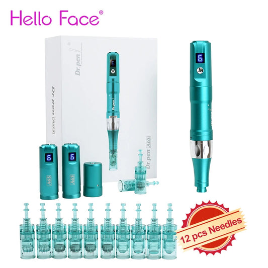 Original Dr. pen Ultima A6S With 12 Cartridge Wireless Professional Derma Pen Microneedling Machine 0.25 mm needle length