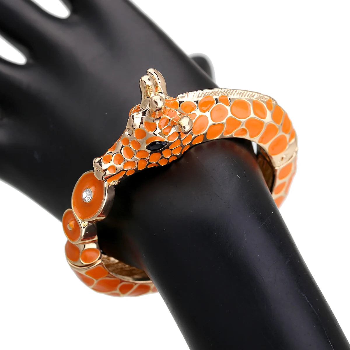 Fashion Beautiful Zebra Animal Cuff Bracelet Statement Bangle for Women Girls Gold Plated with Enamel Bracelets Bangle Jewelry