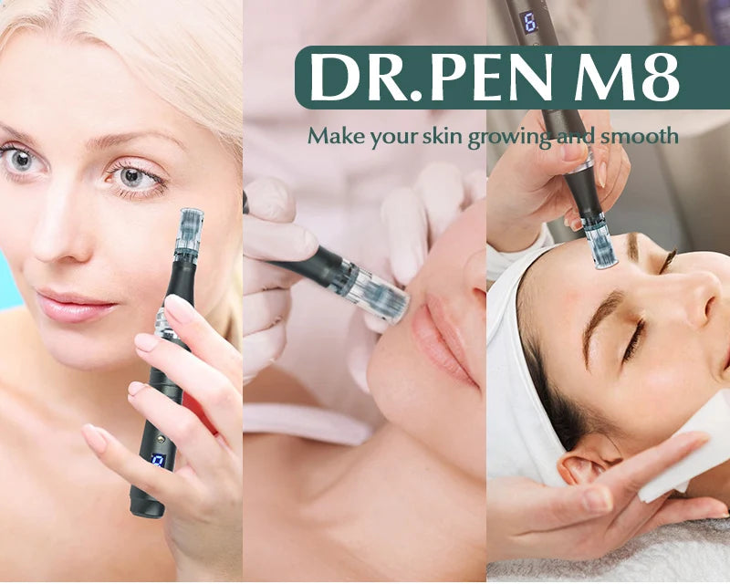 Deram  pen  M8  0.25mm  With 12 pcs Cartridges  Derma Pen