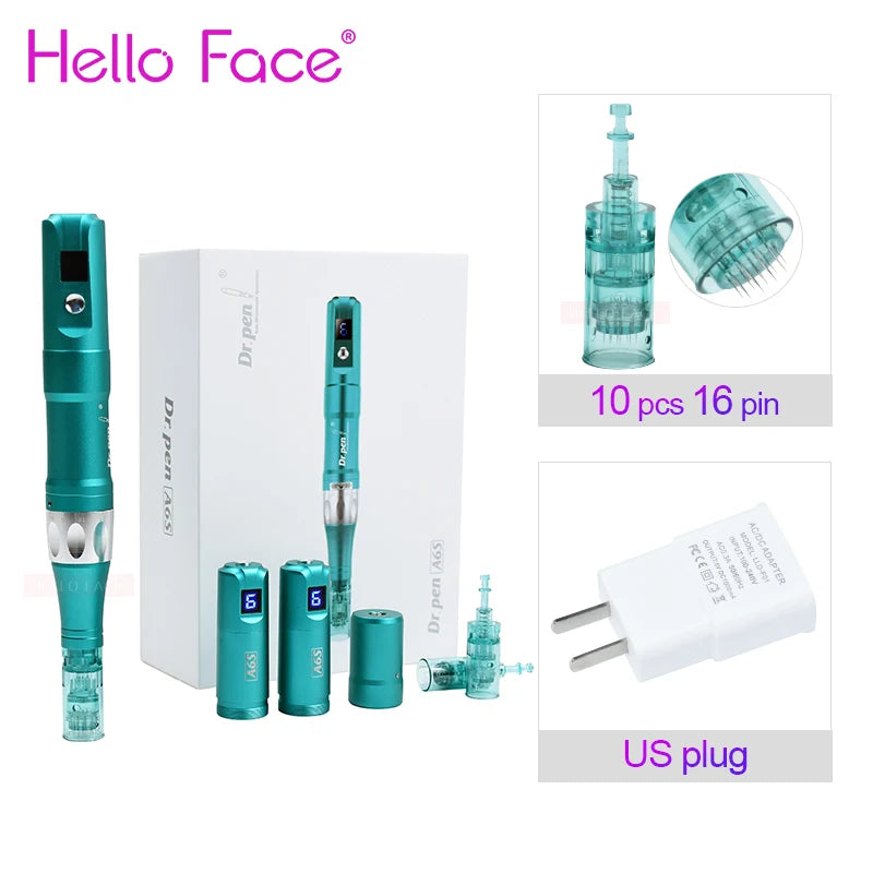 Original Dr. pen Ultima A6S With 12 Cartridge Wireless Professional Derma Pen Microneedling Machine 0.25 mm needle length