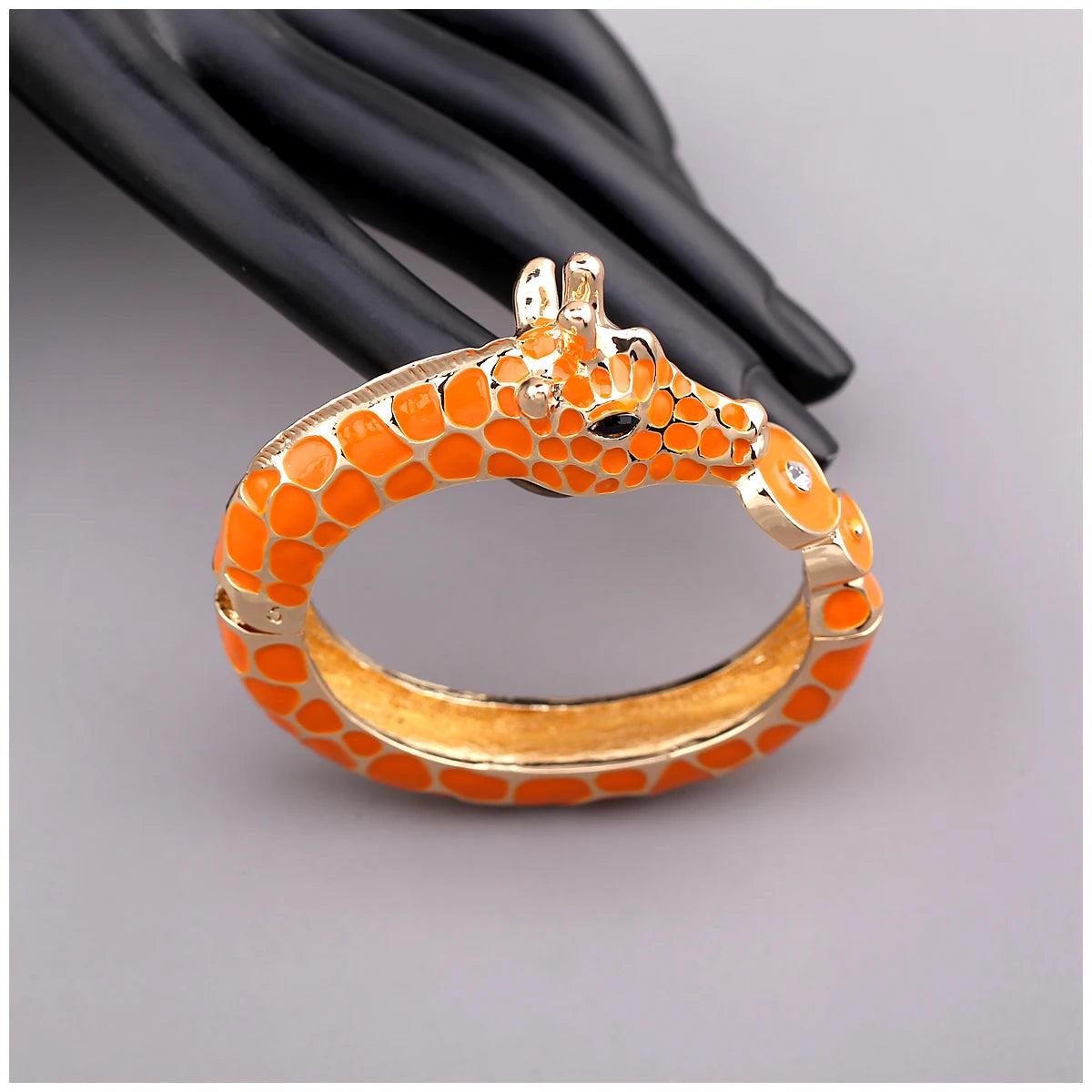 Fashion Beautiful Zebra Animal Cuff Bracelet Statement Bangle for Women Girls Gold Plated with Enamel Bracelets Bangle Jewelry