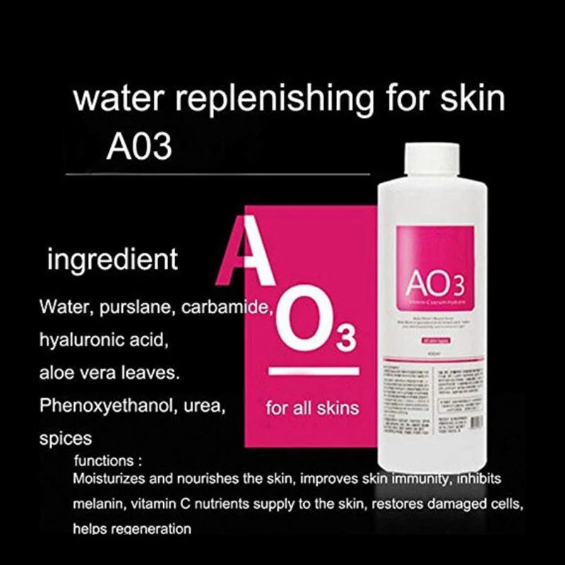 Facial Skincare Face Serum Hydro Aqua Peel Solution 400ml Kit of 3 Serums AS1 SA2 AO3 For Facial Machine Skin Deep Cleaning