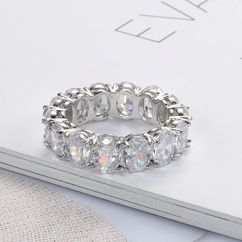 Kinel New 585 Rose Gold Unusual Rings For Women Micro Wax Inlay Spherical Natural Zircon Rings Wedding Trend Wedding Jewelry