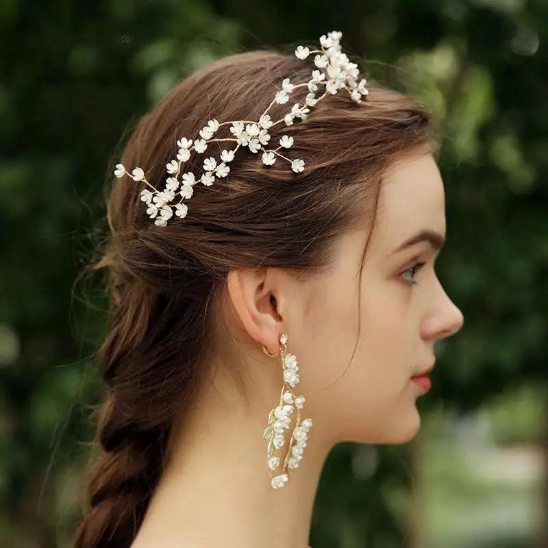 Flower Wedding Hairbands Headbands Women Headpieces Headwear For Brides Girl Women Tiara Crown Hair Accessories Bridal Jewelry