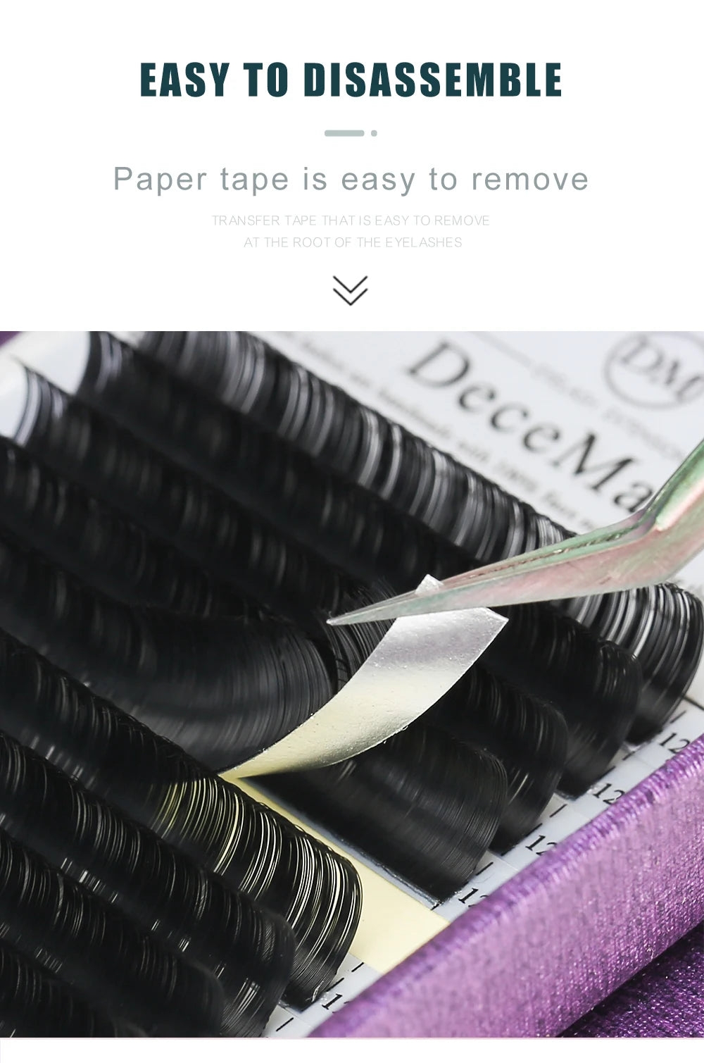 DeceMars Eyelash Extension 16line/Tray Individual  Faux Mink Lash