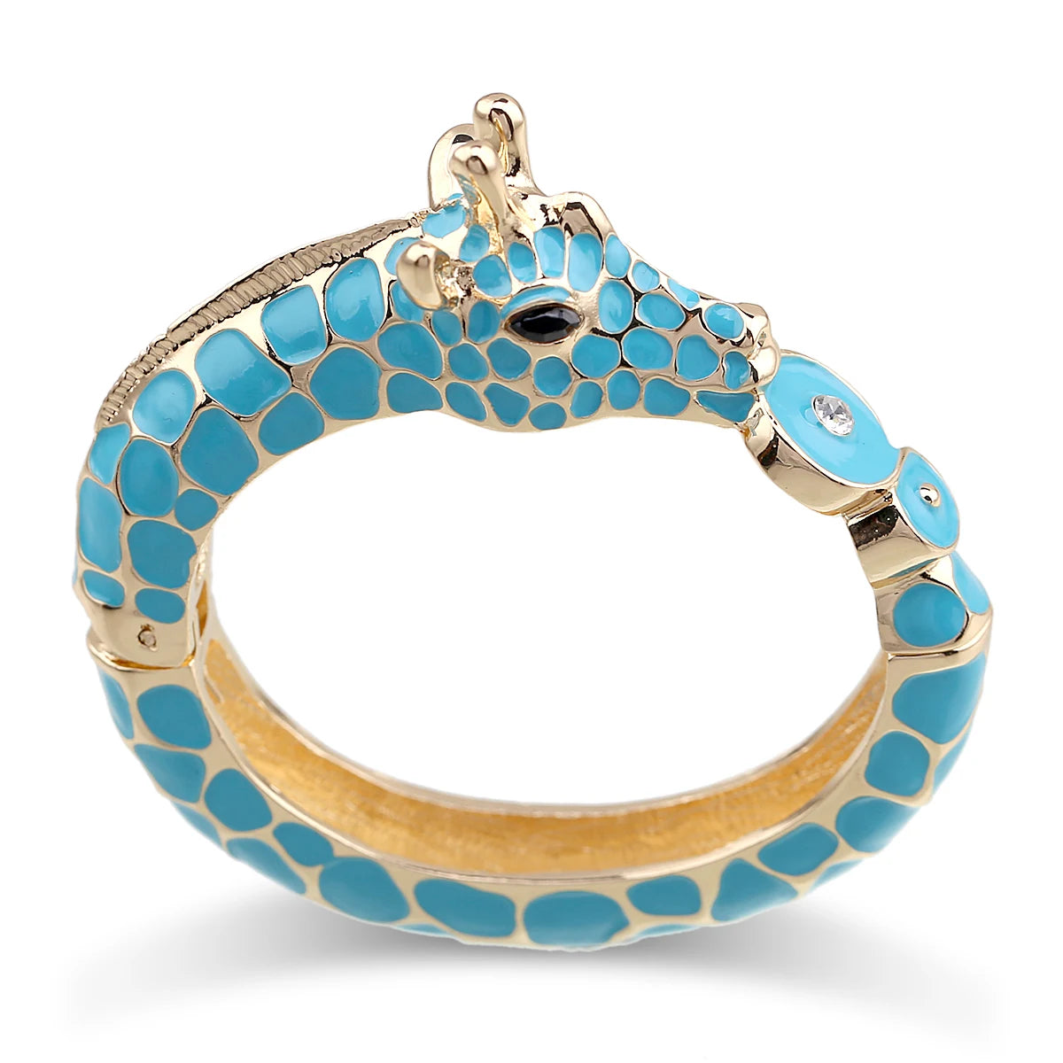 Fashion Beautiful Zebra Animal Cuff Bracelet Statement Bangle for Women Girls Gold Plated with Enamel Bracelets Bangle Jewelry