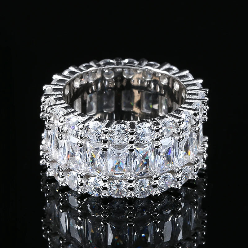 Kinel New 585 Rose Gold Unusual Rings For Women Micro Wax Inlay Spherical Natural Zircon Rings Wedding Trend Wedding Jewelry