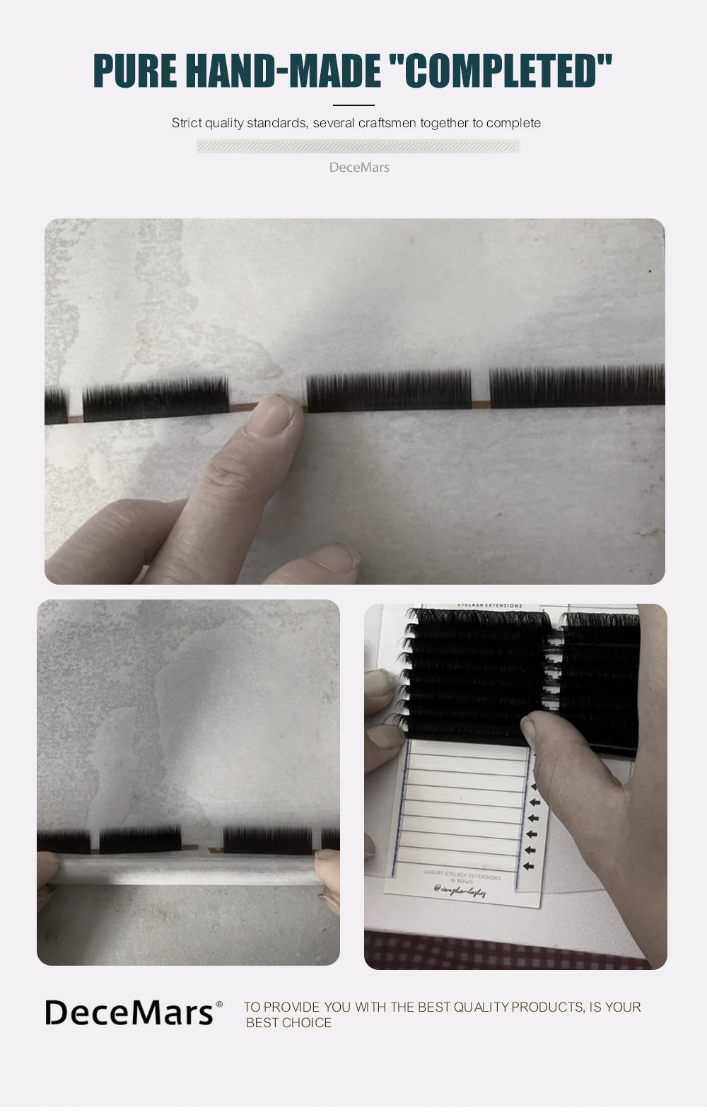 DeceMars Eyelash Extension 16line/Tray Individual  Faux Mink Lash
